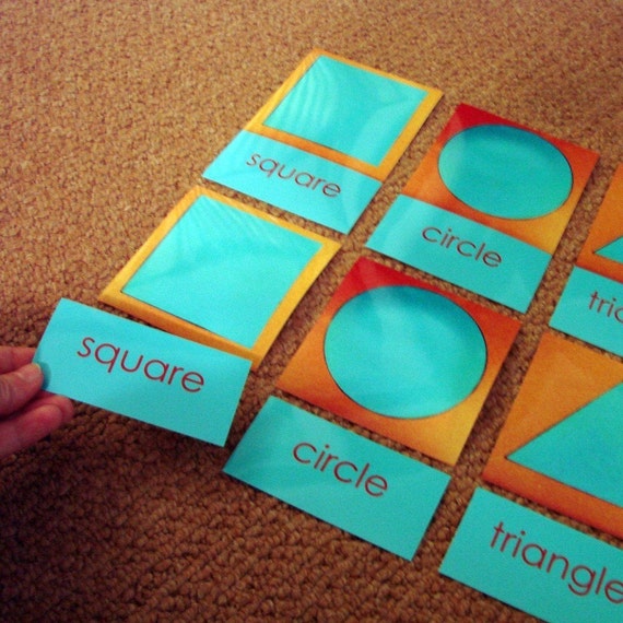 Items similar to Metal Inset 3Part Cards A Montessori Educational Extension on Etsy