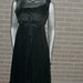 Vintage 60's Black Chiffon Trapeze Style Cocktail Wiggle Dress MAD MEN Style