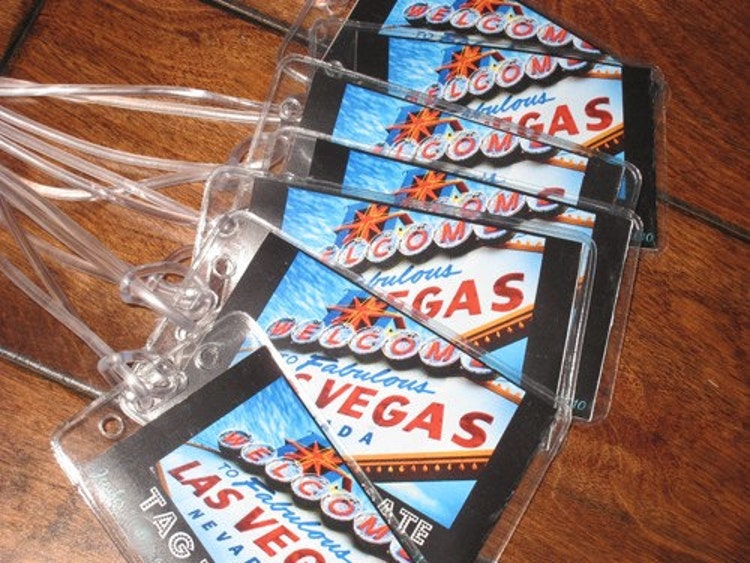 Las Vegas Luggage Tags by TheStylishScribe on Etsy