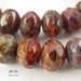Picasso Czech Glass Beads Rondelle Old Brick (SB 330) blueecho 12 pcs