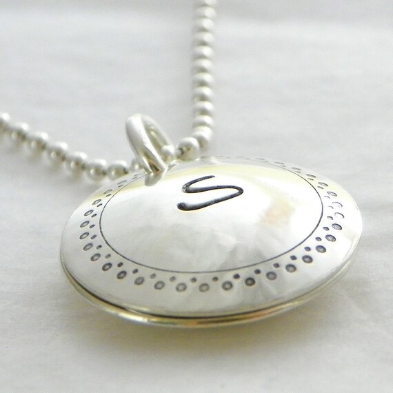 Personalized Locket My Secret Message hand stamped and