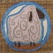 Wool Sheep Hook Rug Table Topper