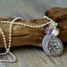 Lavender Sea Glass Pendant with Sea Charms and Stones