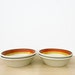 vintage set of stoneware bowls, tangerine imperial by dalton