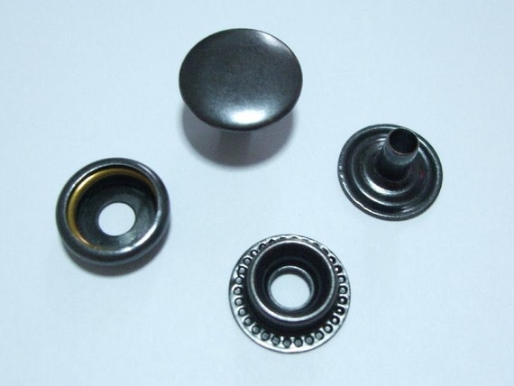 40 sets of 15mm Antique Black Snap Fasteners Style by barangshop