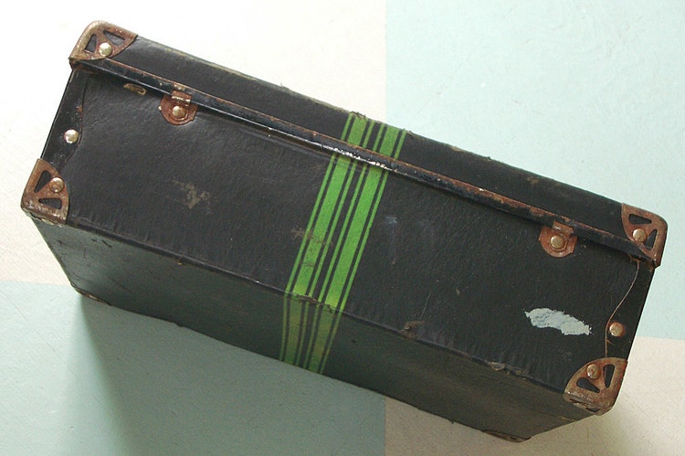 Vintage Traveling Salesman&#39;s Paperboard Suitcase for by Tparty