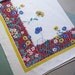 1940s Summertime Floral Tablecloth in Red, Blue, Yellow and Green