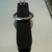 art deco black bakelite chrome dress pin clip 1930's
