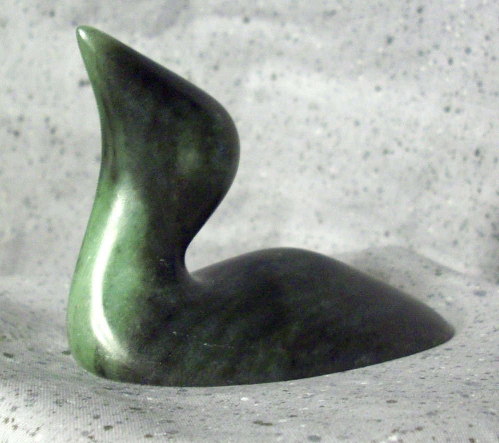 Carved Soapstone Loon