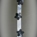 Handmade "Black and White" Leather Floral Vine Bookmark