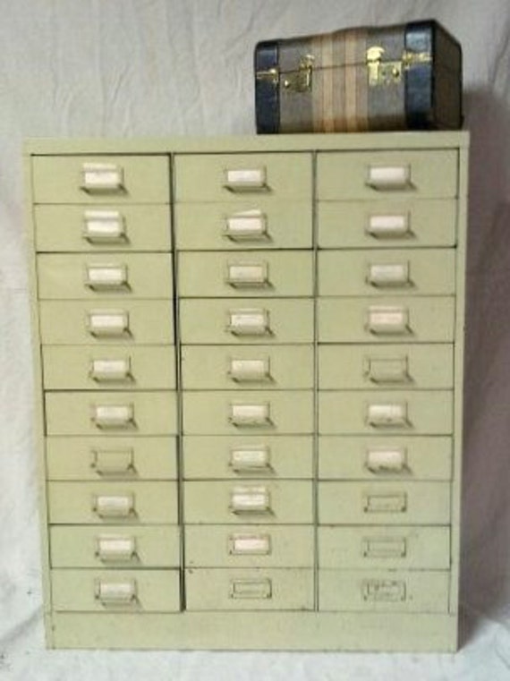 Industrial 30 Drawer Metal File Parts Cabinet RESERVED for