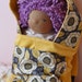 Fig&Me Papoose, Yellow with Grey Flowers