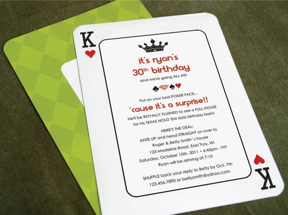 Poker Birthday Party Invitations 7