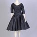 Vintage Dress 50s Black Taffeta Circle Skirt Party xsp Vintage