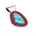 Turquoise Coral Pendant Navajo Sterling Ernest Roy Begay