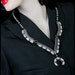 Navajo Squash Blossom Necklace - 70s Pink MOP Sterling - Johnny Johnson - Earrings
