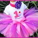 Birthday Cupcake with Number, Party Outfit, Tutu Set, Theme Party, Personalized in Sizes 1yr thru 5yrs