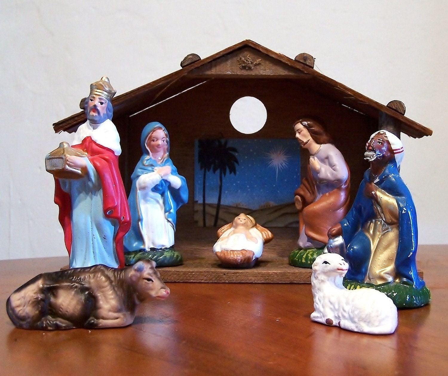 Vintage Small Nativity Set Creche Made In Japan