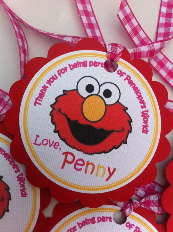 Items similar to Elmo Thank You Tags/Favor Tags Set of 24 on Etsy