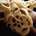 St Valentine lace cuffs- golden yellow
