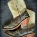 Beautiful Two Toned Ankle Cowgirl / Cowboy Healed Boots Sz 7