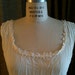 Reserved for Christine////Vintage Pamela Brown Lace Trimmed Anke length Crinkle Goddess Night gown trousseau penior size medium / large
