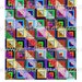 Mini Quilt No.1 Log Cabin Digital Collage Sheet Miniature Dollhouse Quilt jpg to Download and Print 7x8 Inches