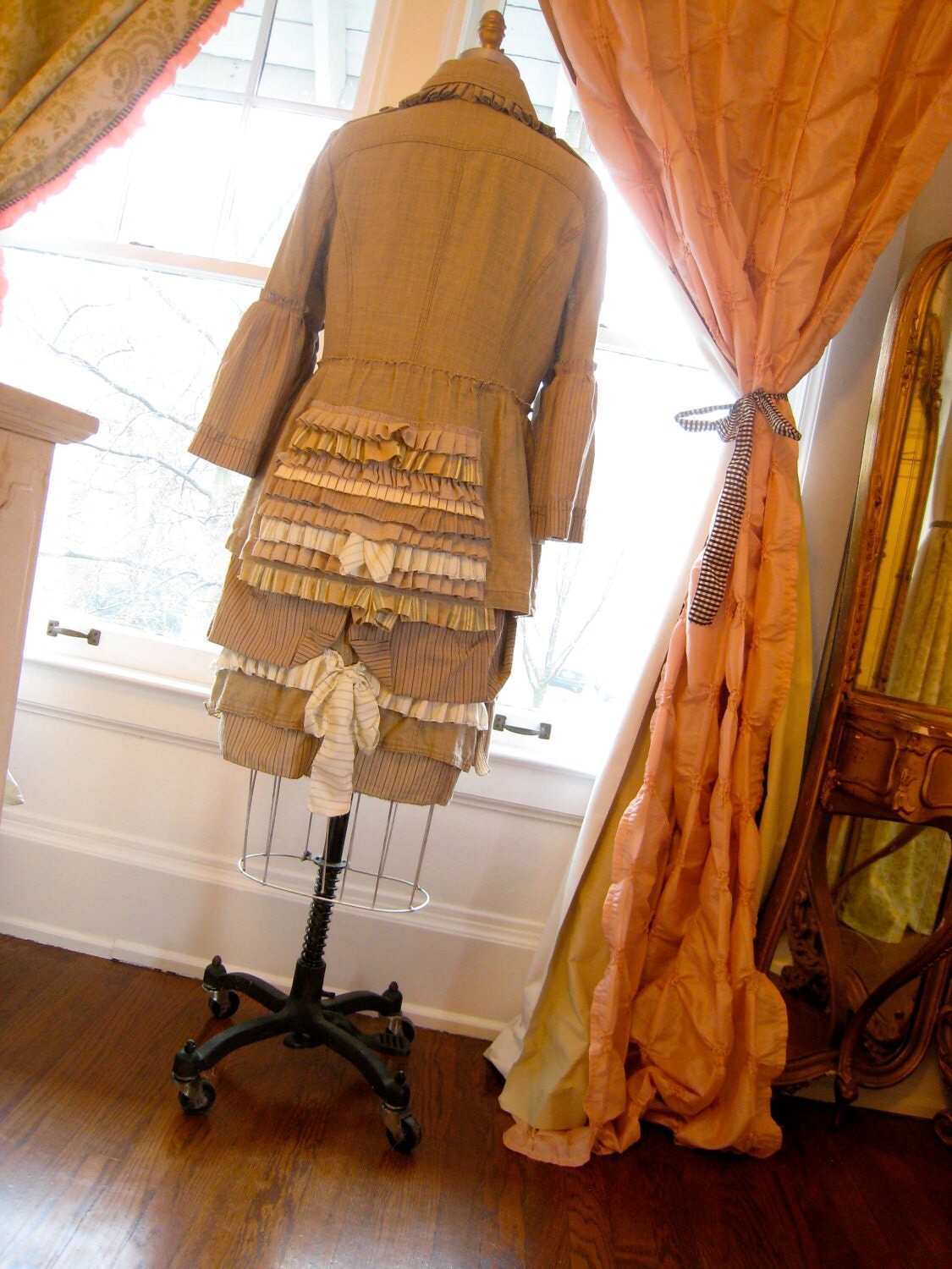 Altered Couture Ruffle Jacket 8 10 Womens