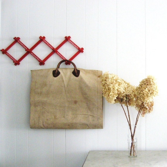 Vintage 1950s LL Bean Canvas Firewood Carrier