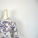 Vintage 1950s Cardigan / Purple Vines / 50s Print Cardigan / M L