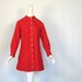 60s Dress / Red Mini Dress / 1960s Dress / Peter Pan Collar / M
