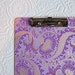 purple paisley, decorative clipboard, double sided