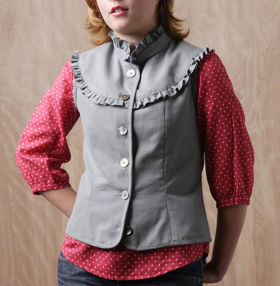 Teen Vest Sewing Pattern Women's Vest sewing by BonjourTeaspoon