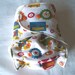 One Size Fitted Cloth Diaper Overnight in Robots FREE SHIPPING
