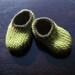 Wool Baby Slippers - Apple Green 3, 6 or 12 months