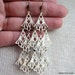 EGGSHELL-Large Cream Filigree Chandelier Waterfall Earrings