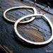 SIMPLY-Matte Gold Hammered Teardrop Hoop Earrings
