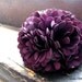FINGER CORSAGE no.9-Eggplant Purple Fabric Bridesmaid Ring
