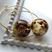 SPOT-Hollow Amber Leopard Glass Bubble Hoop Earrings