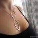 VELENCIA-Sophisticated Silver Marquise Lariat Necklace