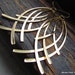 CURVED-Shiny Gold Curved Metal Dangle Statement Earrings