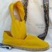 1980s shoes, bright yellow espadrilles, summer, size 9