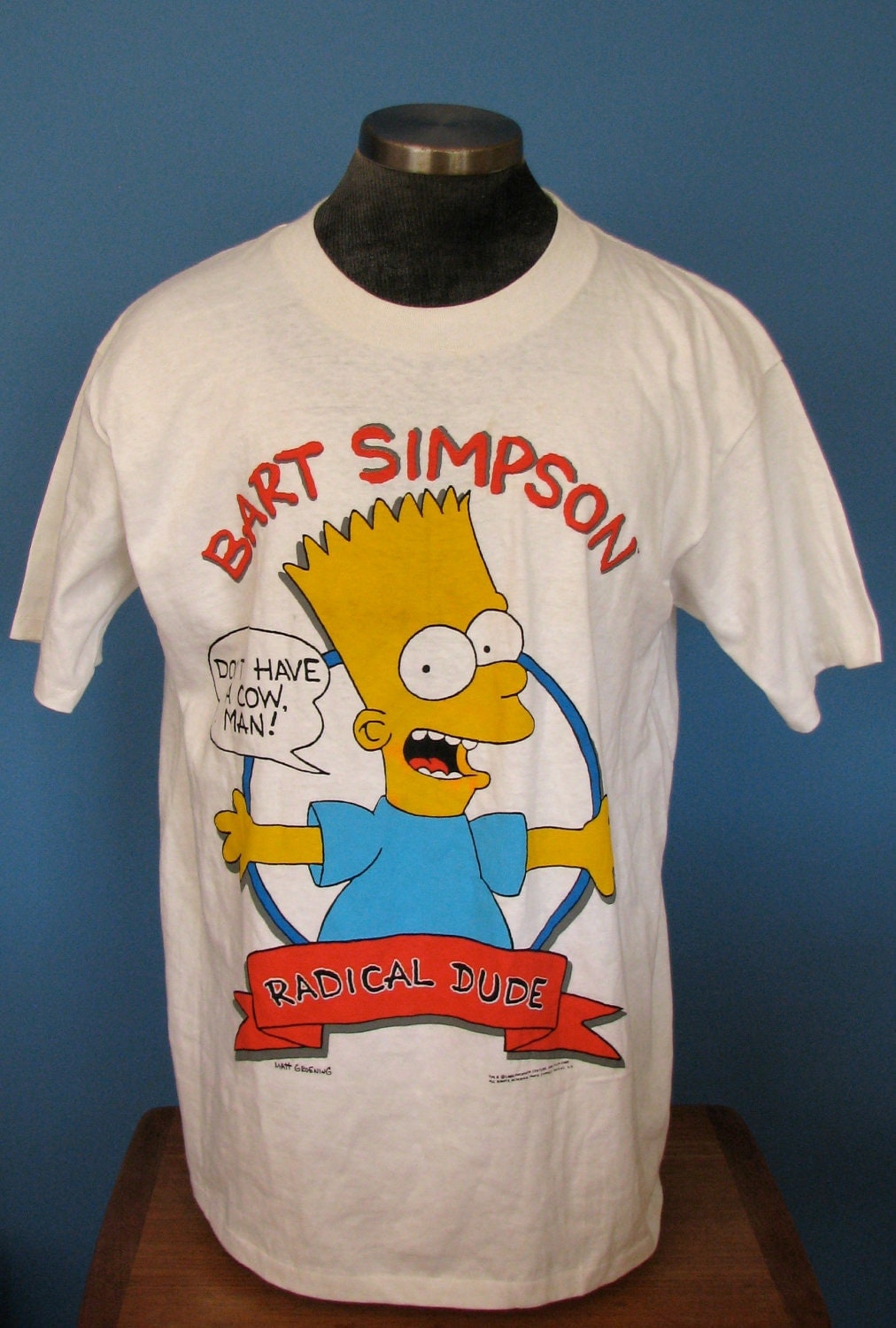 1989 Vintage Bart Simpson T Shirt Deadstock 1729