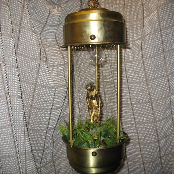 RESERVED FOR JUMOKE Vintage Nude Lady Rain Oil Drip Lamp with