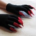red gloves with claws