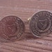 Cyprus Coin Cuff Links - Free Shipping to USA