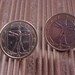 Italy 1 Euro Coin Cuff Links - Da Vinci Vitruvian Man