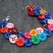 Button Bracelet - Multicolored Rainbow II by randomcreative on Etsy