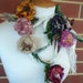 hand crocheted recycled sari silk rose lariat necklace or belt