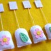 Flower and Green Tea Teabags, Tea Party, Kitchen Play Pretend Food